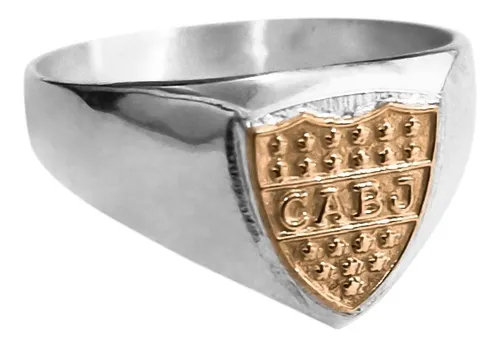 comprar Anillo Escudo Club Boca Juniors Plata 925 Oro Rojo 18k Cabj