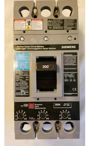 Interruptor Termomagnetico Trifasico De 200 Ampers Siemens | Meses sin  intereses