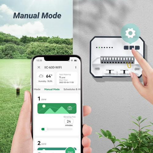 Controlador De Aspersor Inteligente De 6 Zonas, Iic-600-wifi
