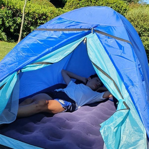 Imagen 2 de 5 de Colchon Inflable 2 Plazas Broksol Camping Casa 191x137x22