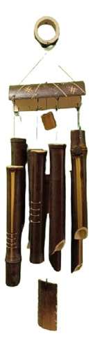 Llamador De Viento Colgante Artesanal Carrillon Caña 65cm