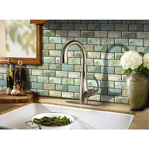 10 Hojas De Azulejos Adhesivos Salpicadero De Cocina, A...