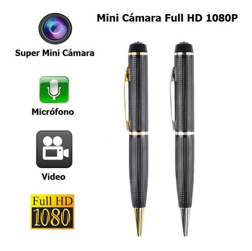 Elegante Pluma Con Camara Espia Hd Toma Video Audio Fotos
