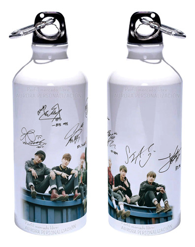 Caramañola Army Bts Kpop Botilito Botella Aluminio 600ml