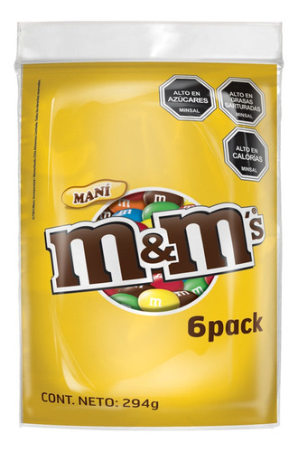 Chocolate M&m Peanut Six Pack 6x48gr