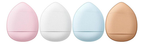 Kit Com 4 Mini Esponjas Maquiagem Macia Eua Cor Rosa Bege Azul Branco Gerrii