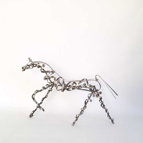 Esculturas De Caballos De Hierro (30cm) - Arte Y Decoración