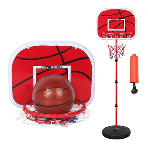 Imagen 1 de 7 de Tablero Aro Basketball + Base + Red+ Pelota +inflador El Rey