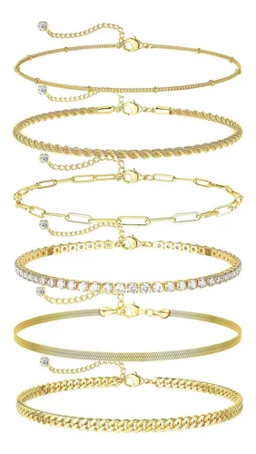 comprar Dearmay Tobilleras De Oro Para Mujer Tobilleras Delicadas E