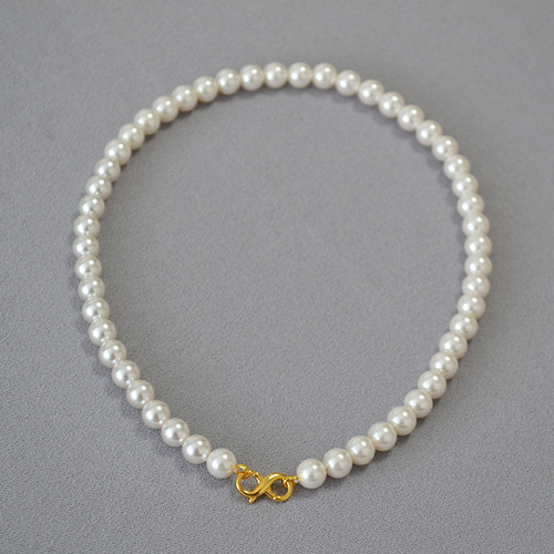 Elegante Collar De Perlas Entrelazadas Para Combinar De Form