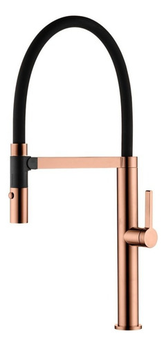 Misturador Monocomando Gourmet Bica Removivel Rose Gold Lexx Acabamento Brilhante