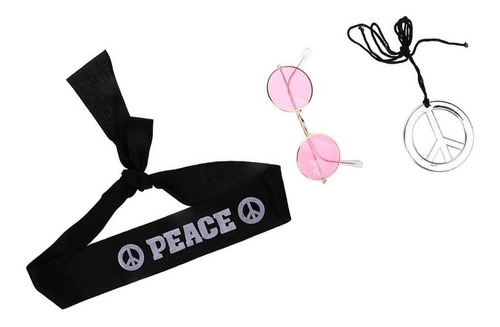 Conjunto De Accesorios De Disfraz Hippie Para Mujer Y