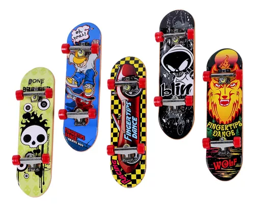 Skate De Dedo Skateboard Promoção C/lixa +pcs Para Brincar