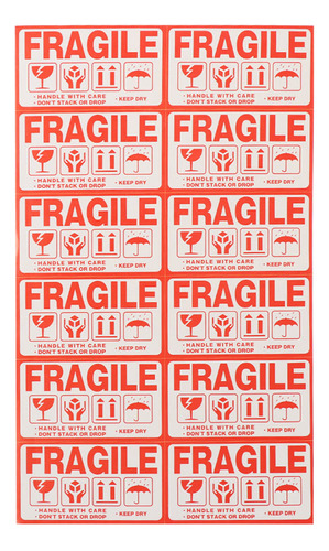 Adhesivo De Advertencia «maneje Con Cuidado» Keep Fragile