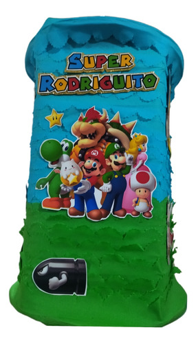Mario Bros Piñata Giratoria Base Reutilizable 