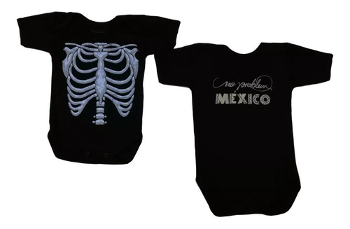 Pañalero Unisex  Bebe Día De Muertos Esqueleto Fluorescente 