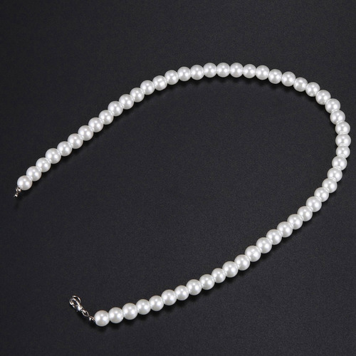 2 Collares De Perlas Con Forma De Amuleto Con Cierre De Meta
