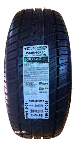 Llantas 235 60 15 Cooper Cobra (letras Blancas) 2pz Nuevas T (Usado)