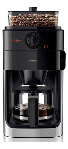 Cafetera Grind & Brew Philips Hd7767/00 Negro Y Metal