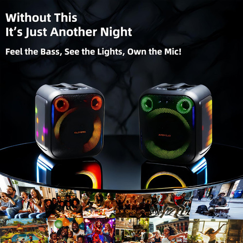 Pixel Box - Karaoke Bluetooth Con Micrófonos Inalámbricos