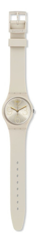 Malla Para Reloj Pulsera Swatch Agt107 Beige