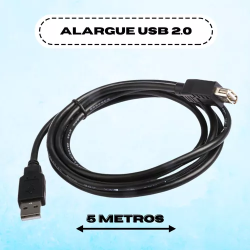 Cable Alargue / Extensión USB Macho/Hembra de 5 Metros de longitud