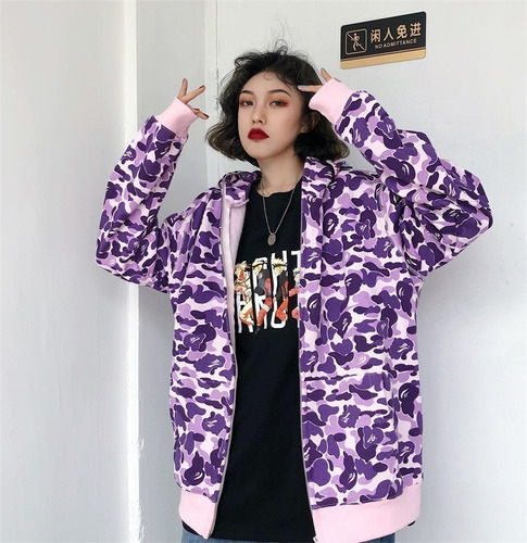 Sudadera Con Capucha Con Diseño De Camuflaje, Cabeza Tiburón