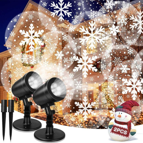 Proyector Reflector De Figuras De Navidad Giratorias.