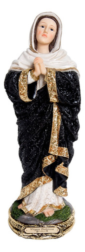 Virgen Dolorosa De 20 Centimetros Dorada