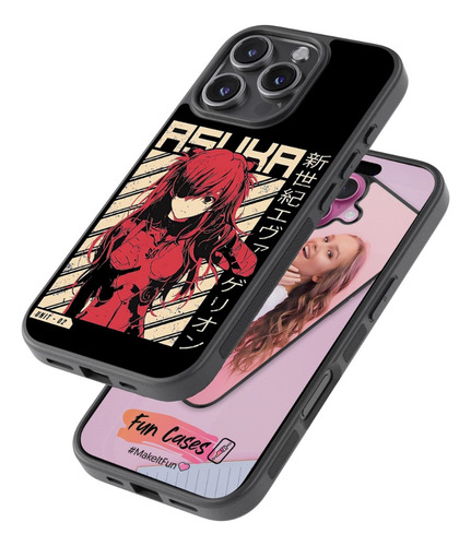 Funda Neon Genesis Evangelion Asuka Eva 02 Nerv Seele Negro Motorola Edge 60 Pro