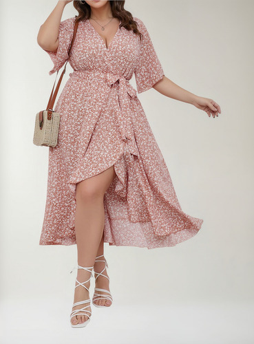 Vestido Corto Casual Fresco Estampado Rayas Línea