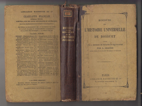 1874 Jacques Bossuet Discours Sur Histoire Universelle Raro