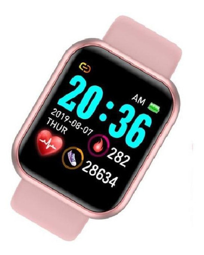 3. Reloj inteligente Smartwatch D20 Rosa para Whatsapp Instagram