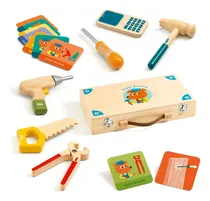 Comprar Caja De Herramientas De Juguete Set Carpintería En Madera