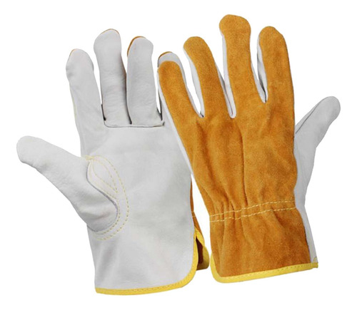 2x Guantes De Soldadura Cuero Protege Las Manos Del Soldador
