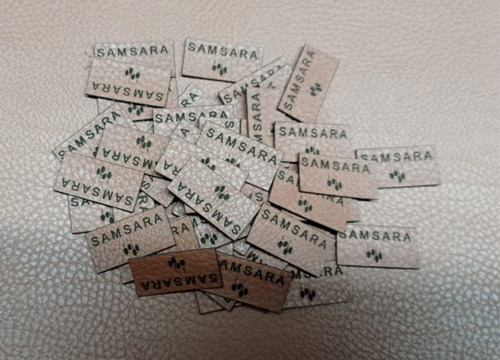 100 Etiquetas En 5x2cm Personalizadas Grabadas En Laser