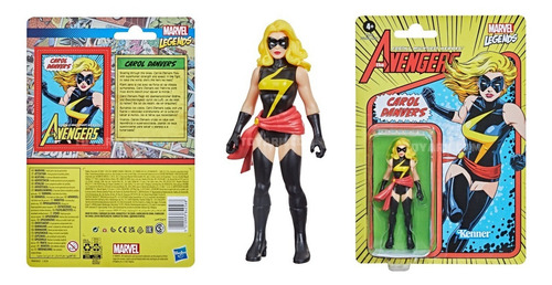 Figura Marvel Retro Carol Danvers (kenner 3,75 Pulgadas) (Usado)