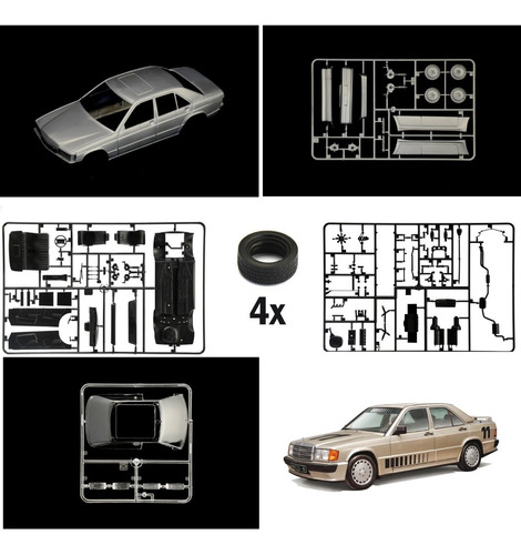 Mercedes-benz 190e 2.3 16v By Italeri # 3624 1/24