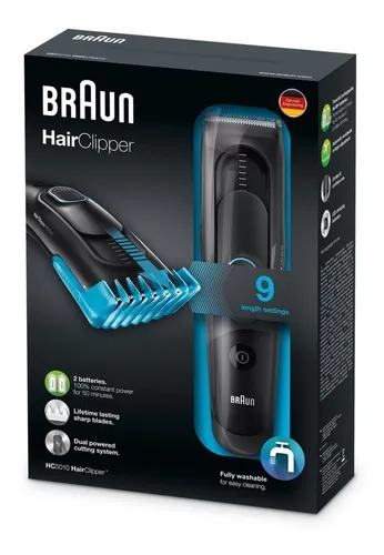Cortadora Pelo Braun Hc5010 9 Largos Uso Cable Y Recargable 7.342 56