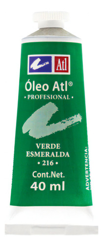 Oleo Atl T-14 Tubo De 40 Ml Color A Escoger Pintura Color 216 Verde Esmeralda