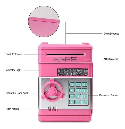 Piggy Bank, Cajero Automático Para Ahorrar Monedas Con Contr