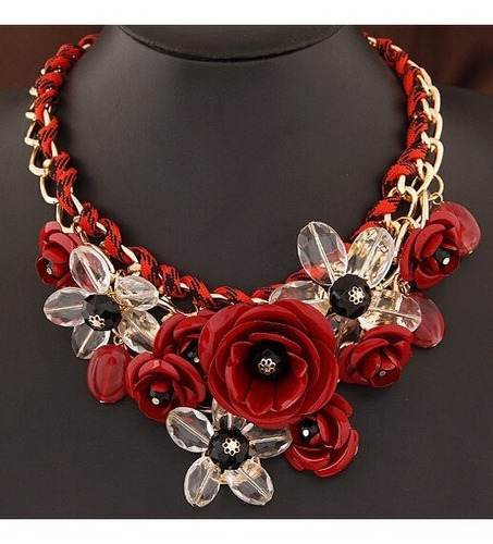 Collares Con Flores Trendy Varios Colores