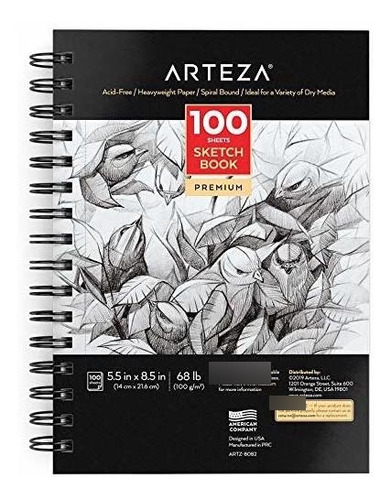 Cuadernos - Arteza Sketch Book, 5.5 X 8.5 Inches, 3 Pack, 10