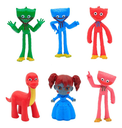 6pcs Poppy Playtime Huggy Wuggy Action Figura Modelo Juguete