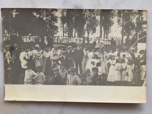 Postal  Paseo Al Borde De La Laguna Chascomus Año 1908