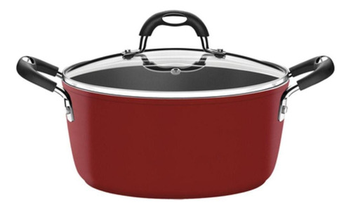 Caçarola Tramontina Para Fogão De Indução 28cm Vermelha 6,4l Cor Vermelho