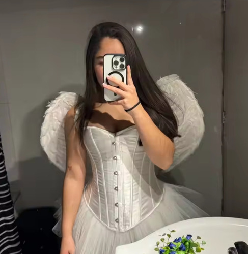 Corset Blanco Satinado