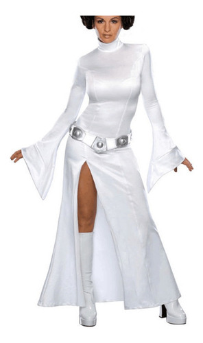 Traje De Cosplay Star Wars Princesa Leia ,vestido Blanco