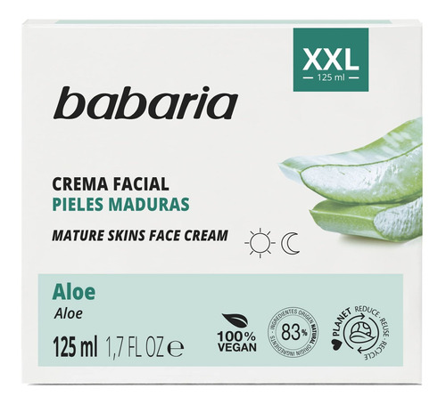 Babaria Naturals Aloe Vera Mature - Crema Facial (125 Ml)
