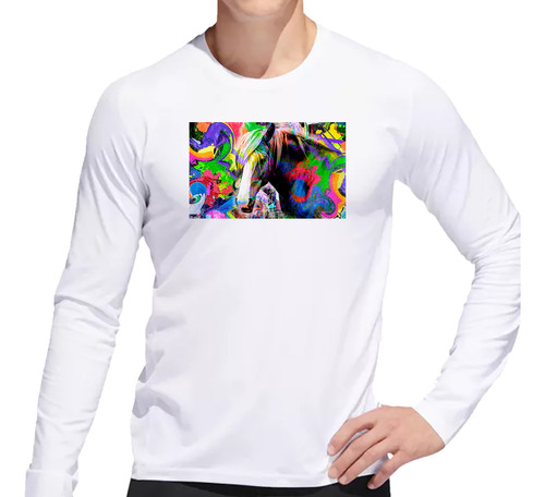 Remera Hombre Ml Lechuza Ave Con Insomnio Arte Callejero